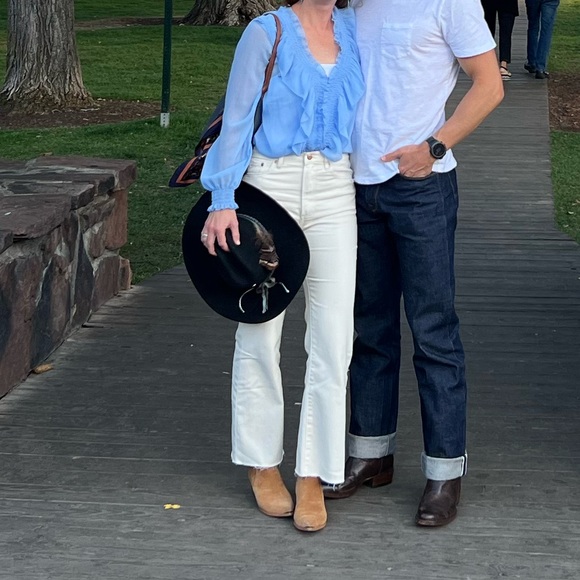 Pistola Ally Straight Leg Denim Jeans size 26 eggshell vintage - Picture 2 of 7